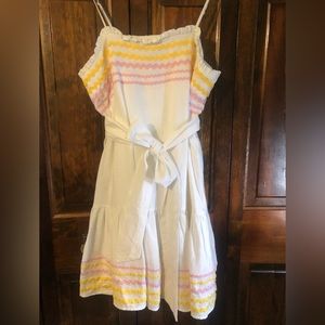 Lisa Marie Fernandez Target NWOT Ric Rac A Line Swing Dress White Ruffles